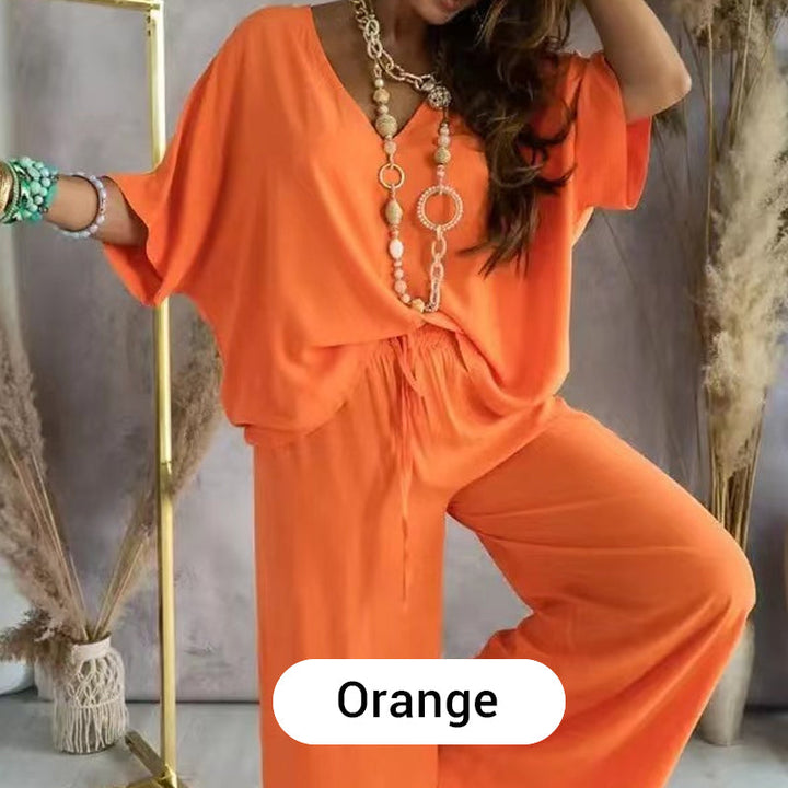 Women's Casual Loose Solid Color Suit