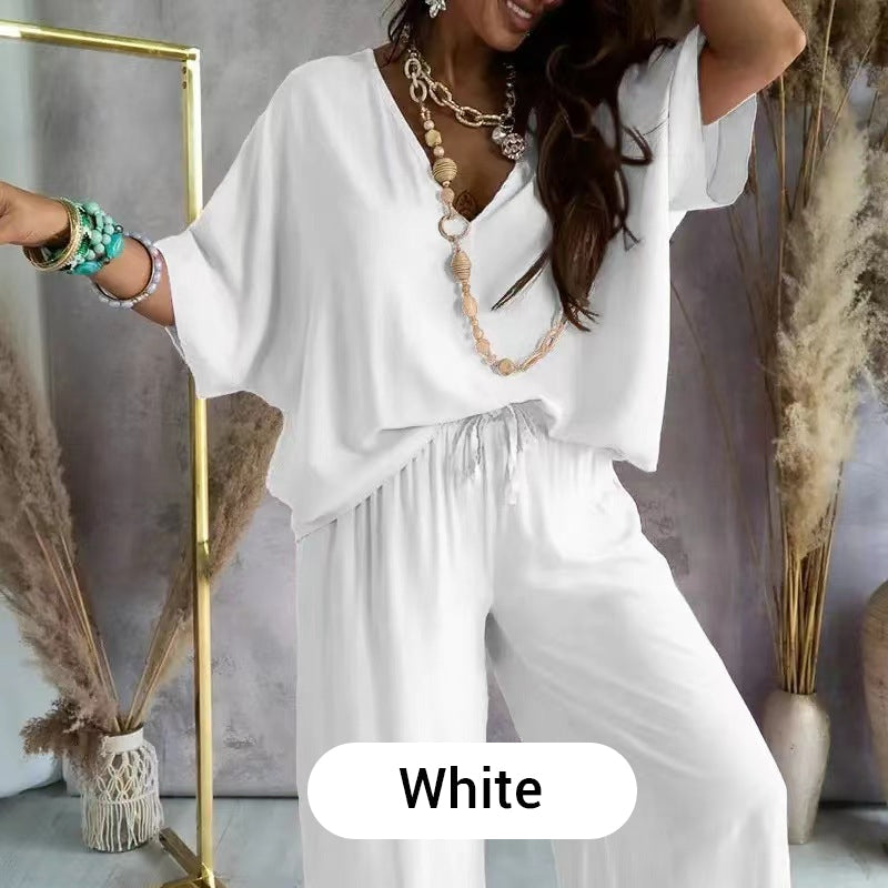 Women's Casual Loose Solid Color Suit