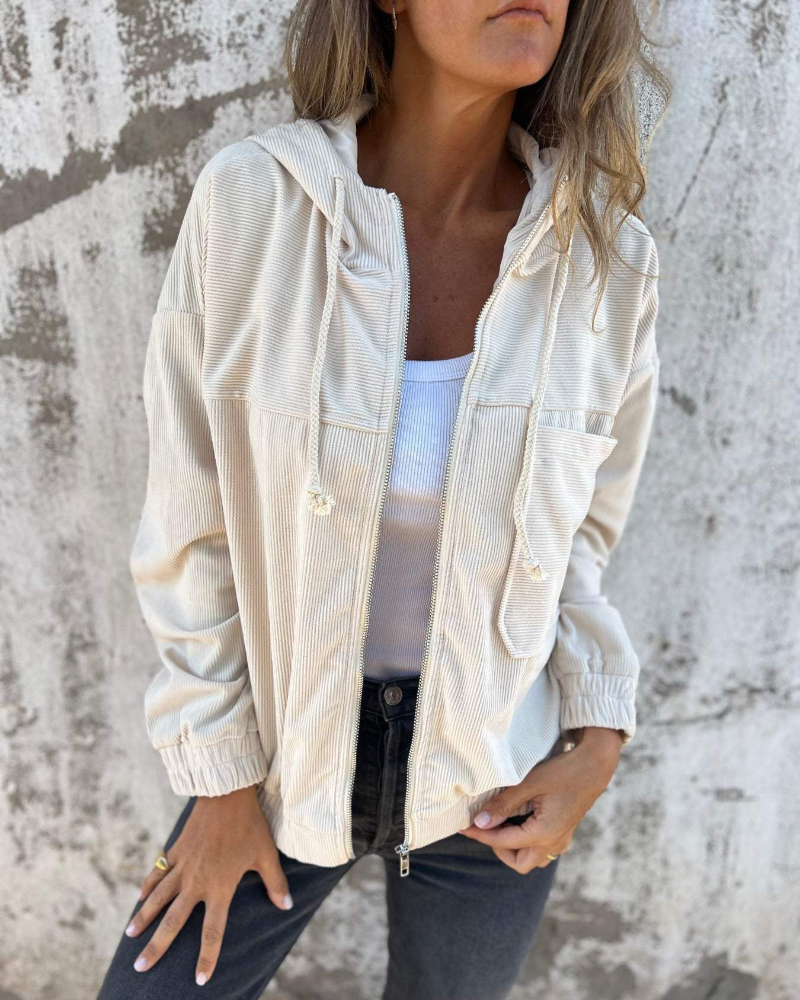 Sophie™ | Corduroy Hoodie Jacket