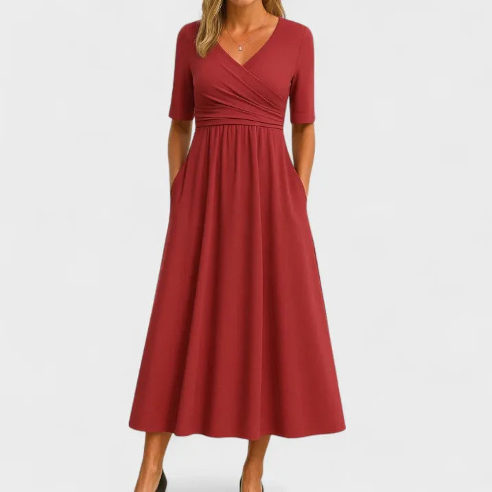 Jasmine | Versatile Elegant Midi Dress With Tummy Coverage