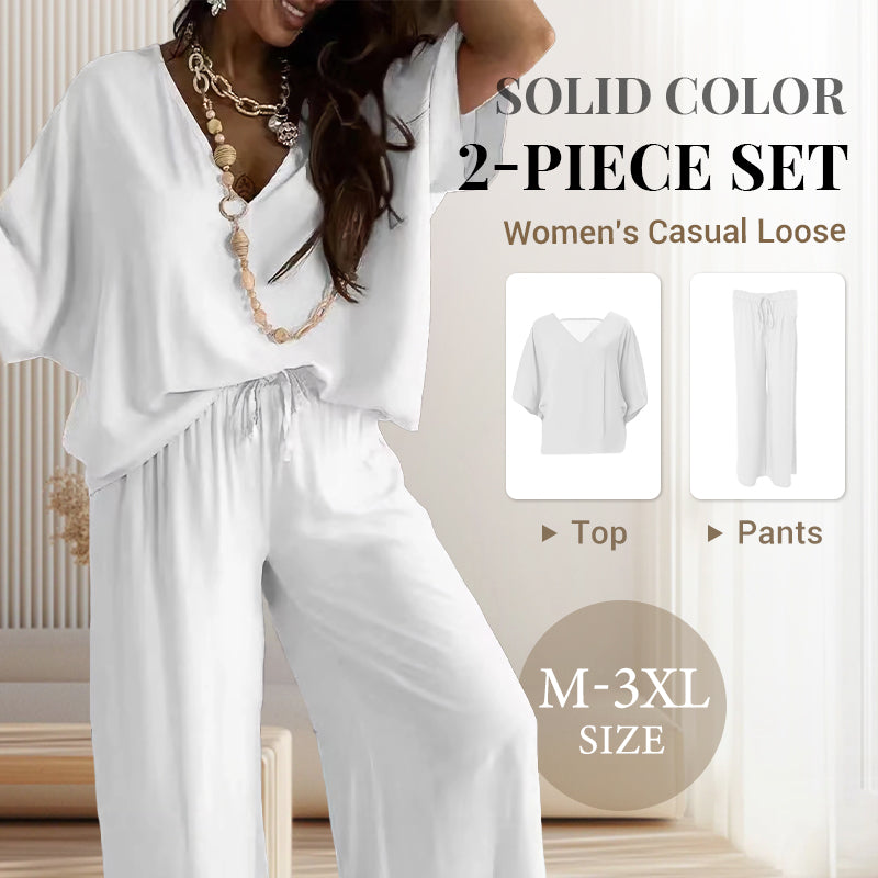 Women's Casual Loose Solid Color Suit