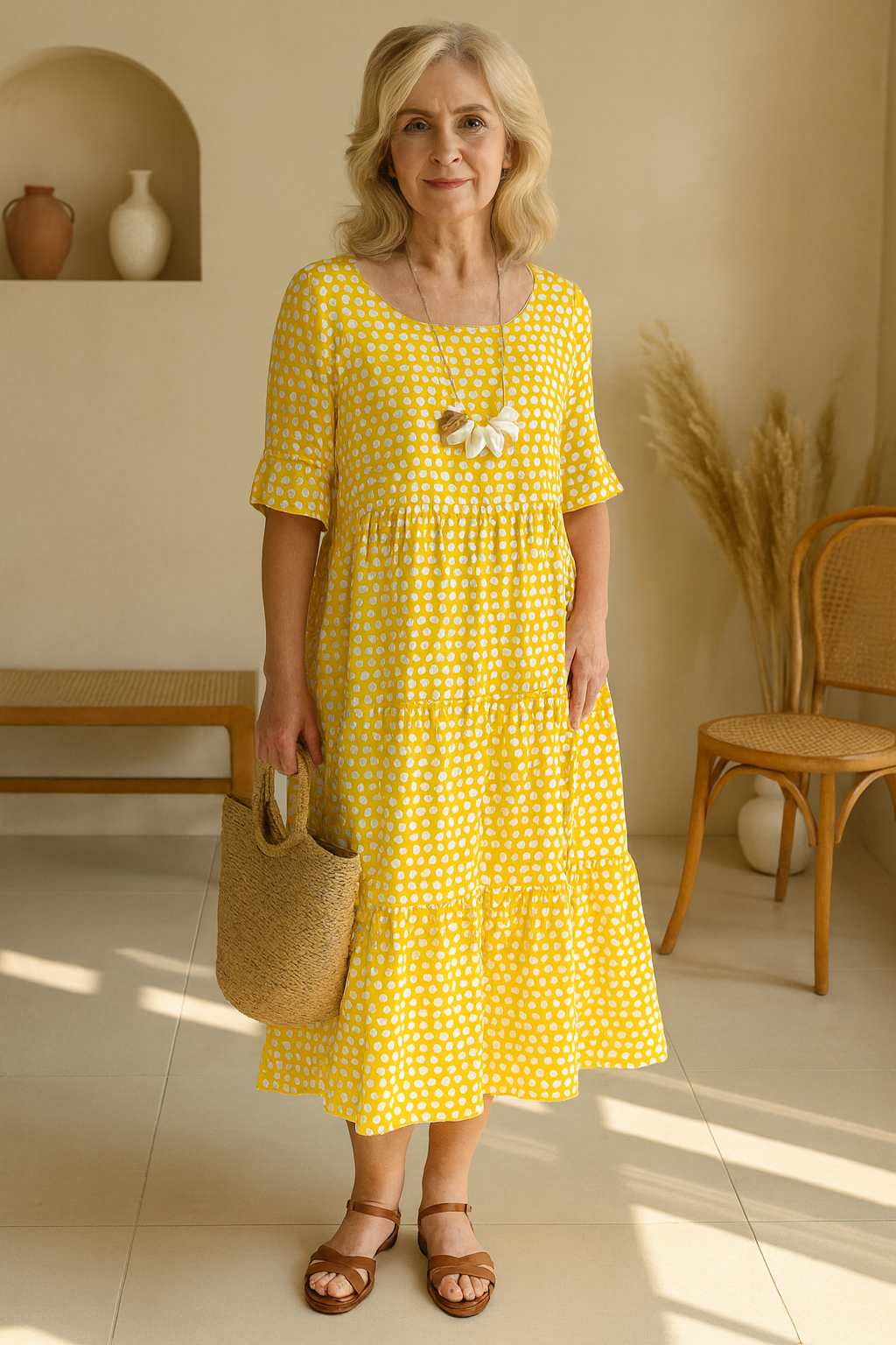Zora | Sable Short-Sleeve Midi Dress