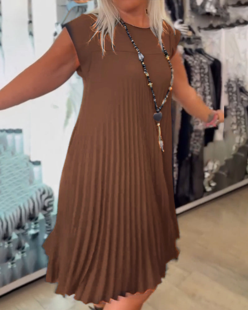 Elara™ | Soft Pleat Everyday Dress