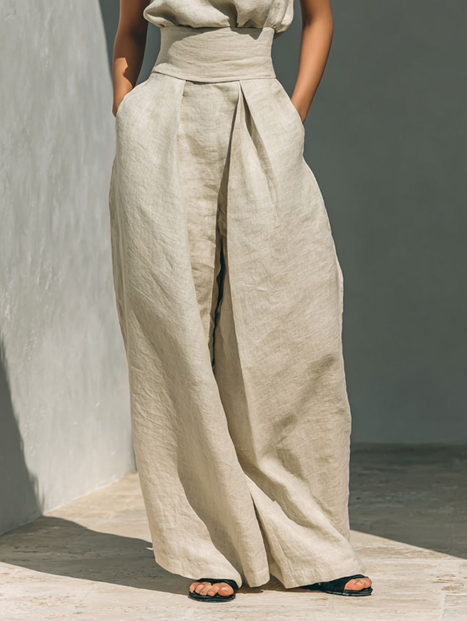 Lina™ | Minimalist Linen Two-Piece Set