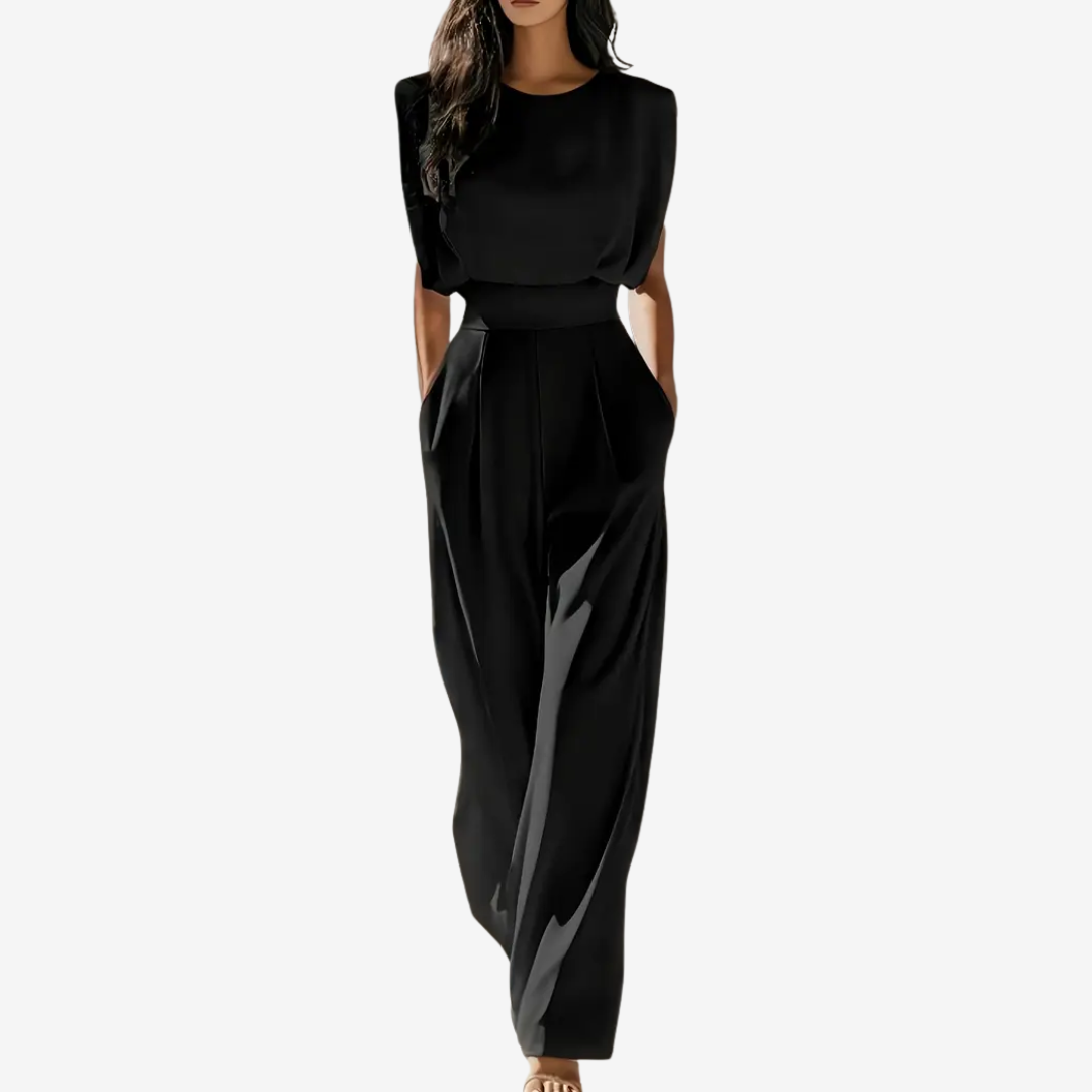 Ariia™ | Elegant Belted Jumpsuit
