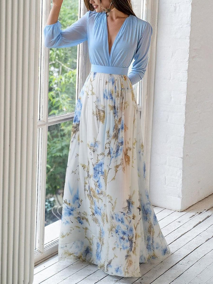 Oriana | V-Neck Floral Maxi Dress