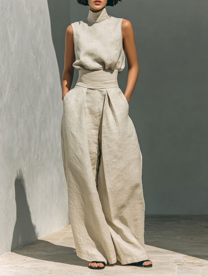 Lina™ | Minimalist Linen Two-Piece Set