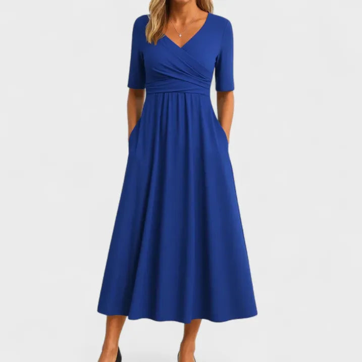 Jasmine | Versatile Elegant Midi Dress With Tummy Coverage
