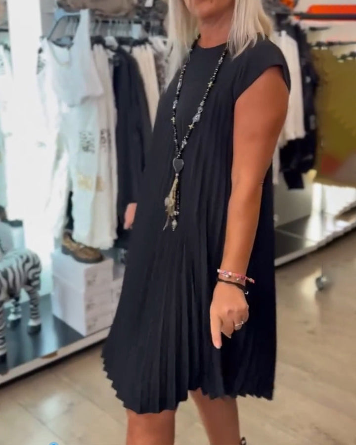 Elara™ | Soft Pleat Everyday Dress