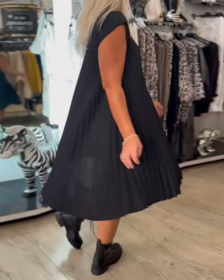 Elara™ | Soft Pleat Everyday Dress