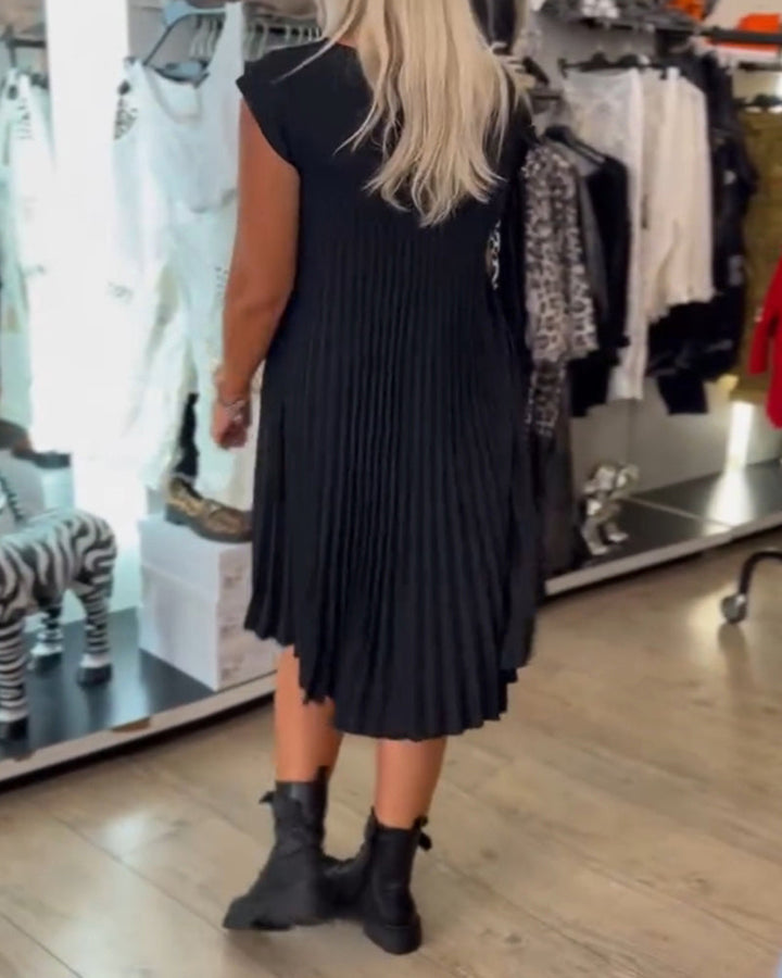Elara™ | Soft Pleat Everyday Dress