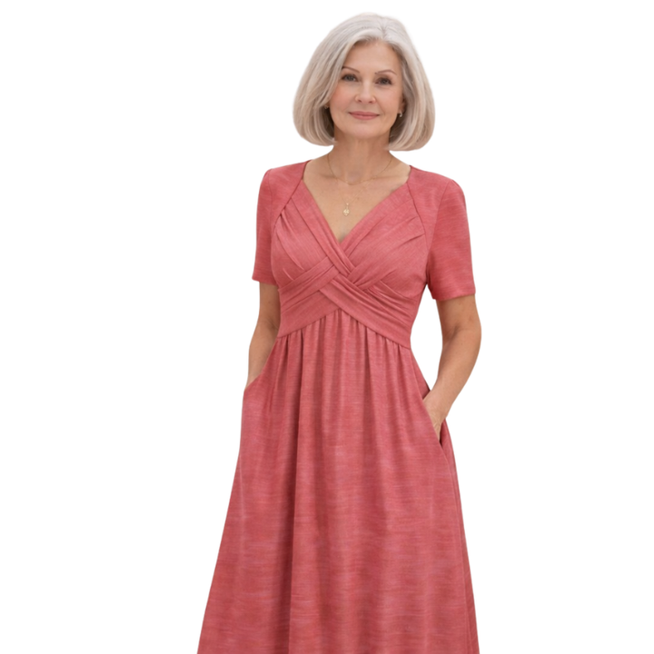 Cecile | Midi Dress with Tummy Coverage