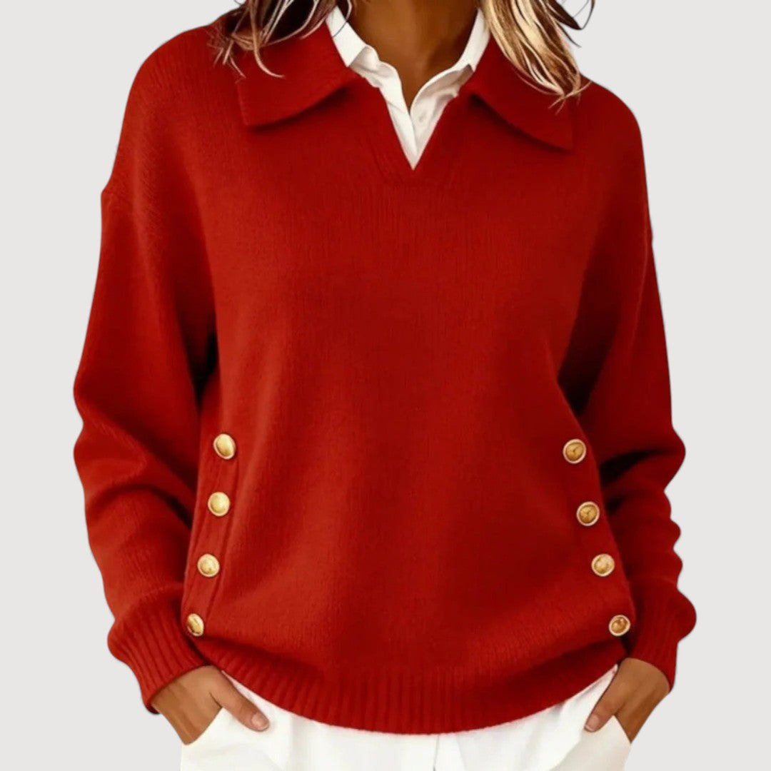 AIRA BUTTON DETAIL SWEATER