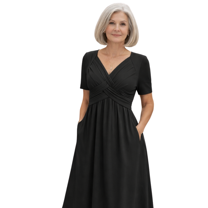 Cecile | Midi Dress with Tummy Coverage