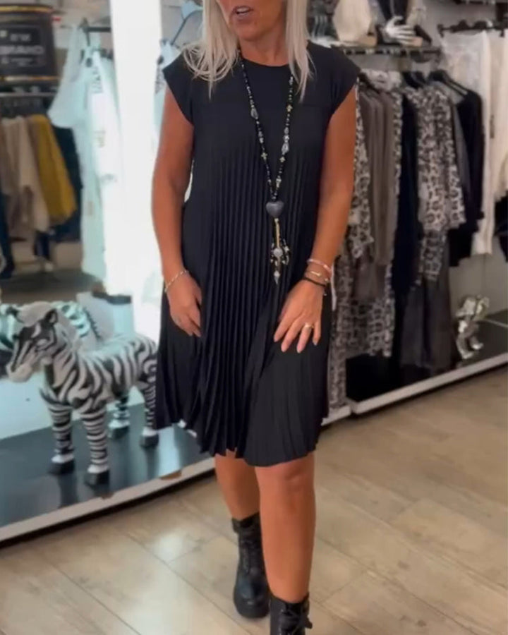 Elara™ | Soft Pleat Everyday Dress