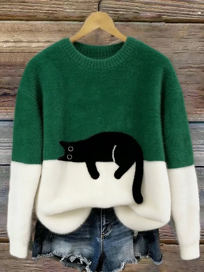 Luna™ | Cat Print Sweatshirt