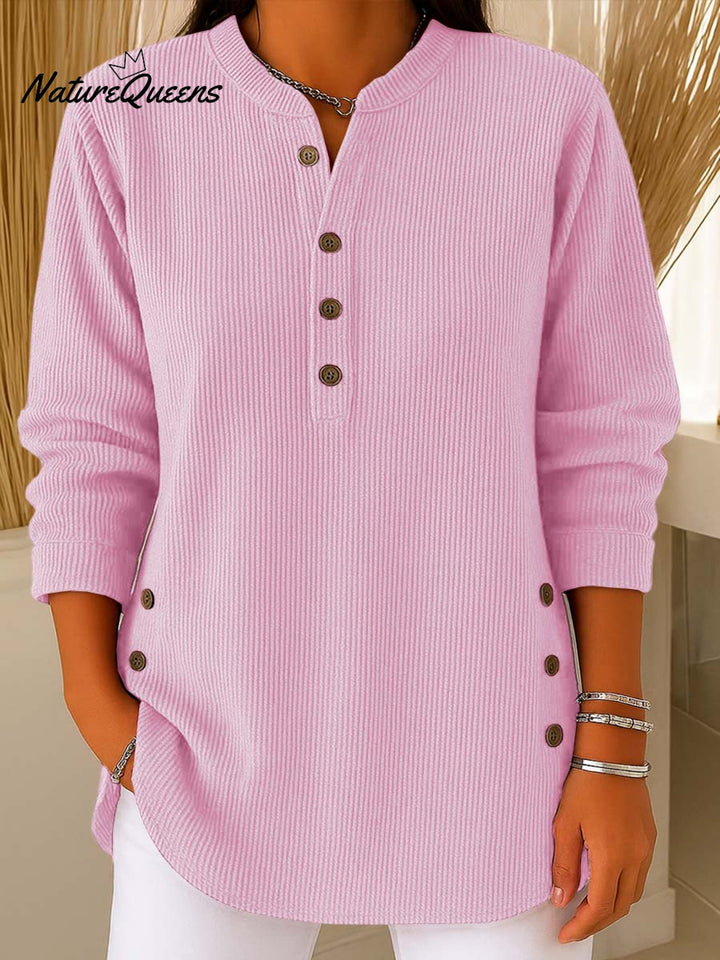 Quinty | Comfortable Buttoned Blouse