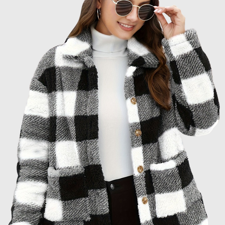 Sophie | Cozy Plaid Fleece Jacket