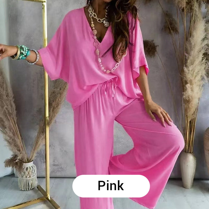Women's Casual Loose Solid Color Suit