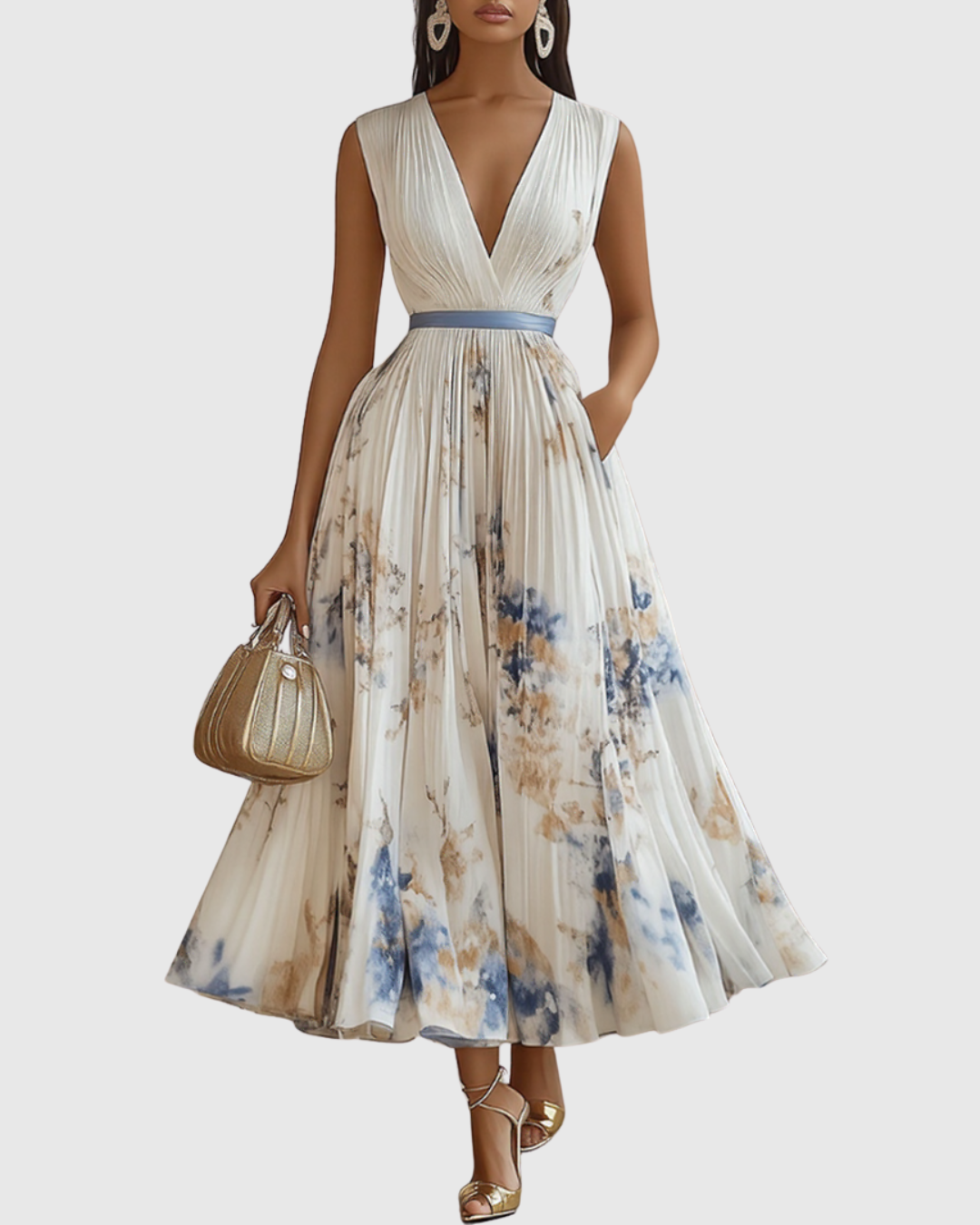 Siena™ | Elegant Pleated Maxi Dress