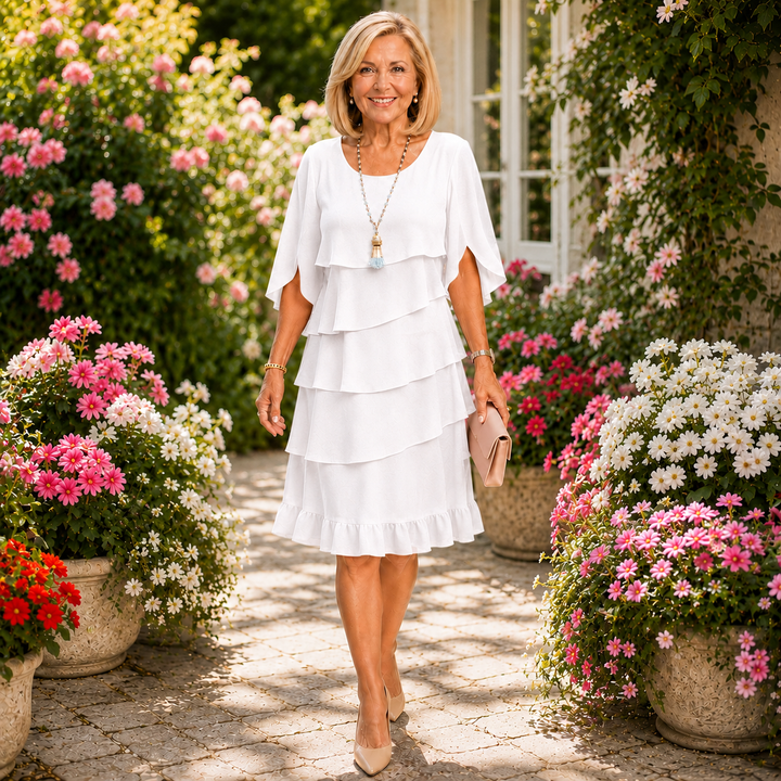 Patricia | Elegant Comfort Ruffle Dress 🌿