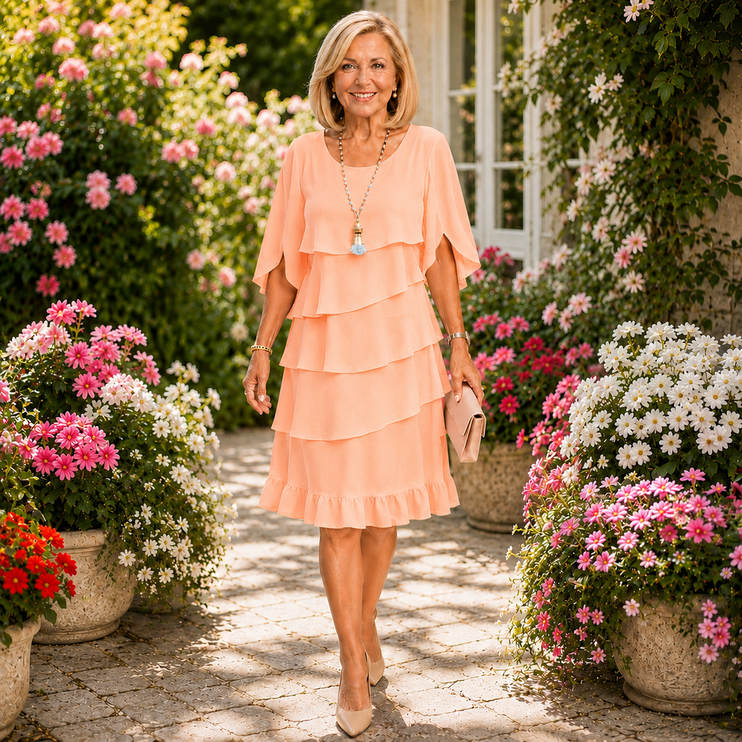 Patricia | Elegant Comfort Ruffle Dress 🌿