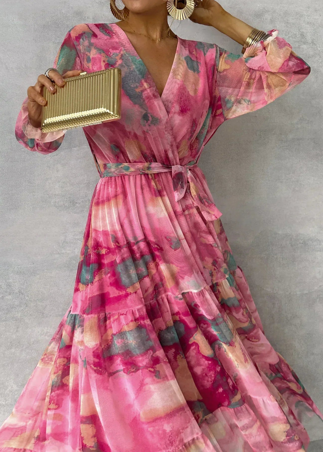 Celina - Wrap Dress with Floral Print