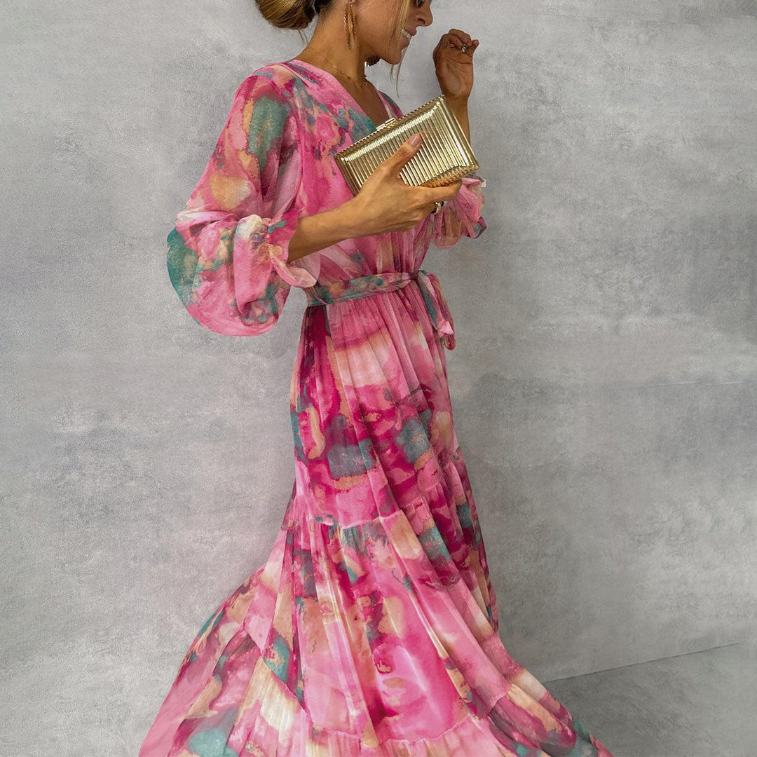 Celina - Wrap Dress with Floral Print