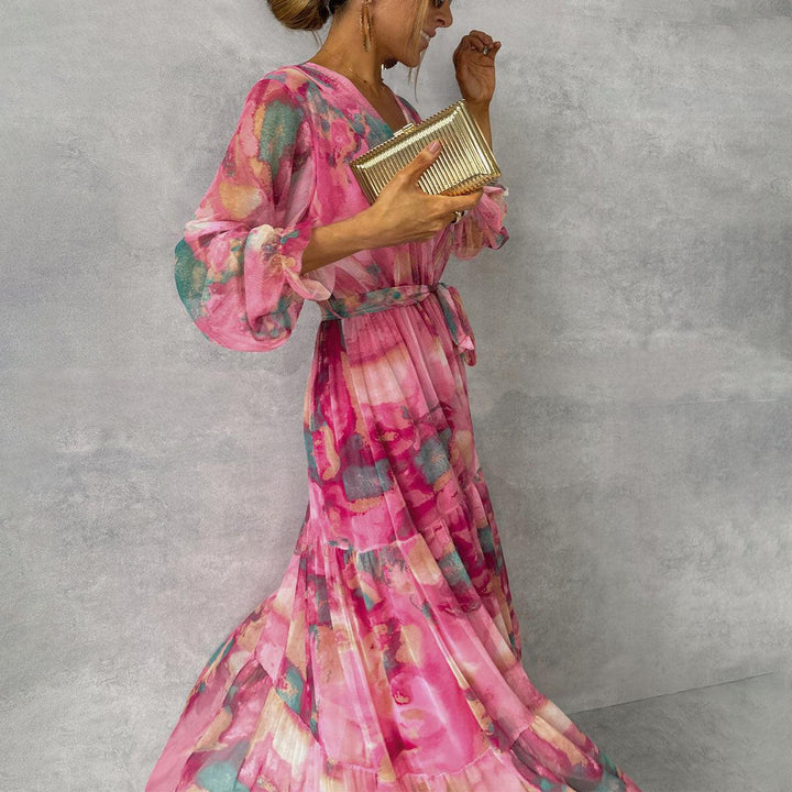 Celina - Wrap Dress with Floral Print