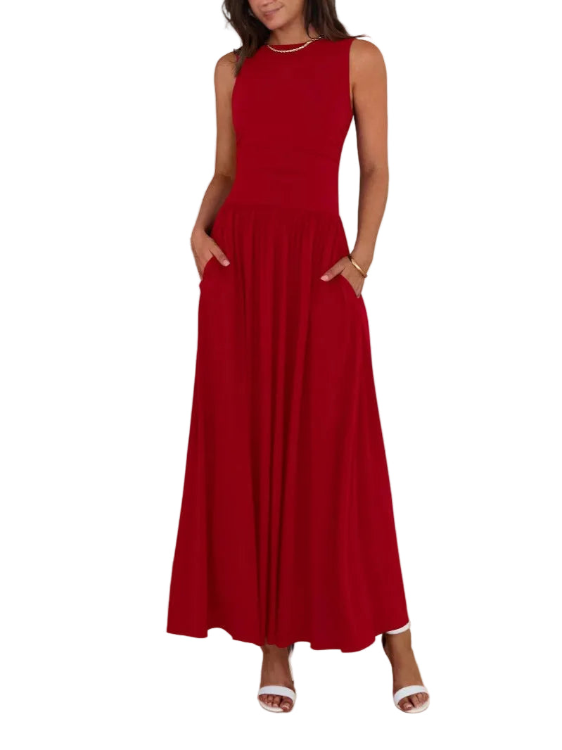 Emmie™ | Ruched High-Waisted Maxi Dress