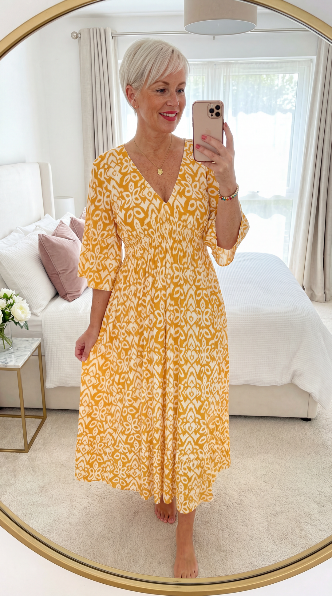 Selene™ | Bohemian Floral Midi Dress