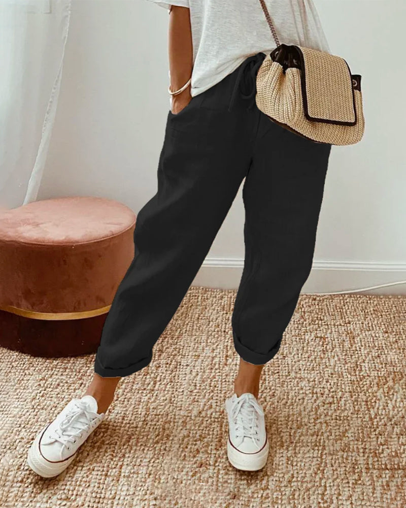 Zara | Lightweight Anti-Sweat Linen Trousers