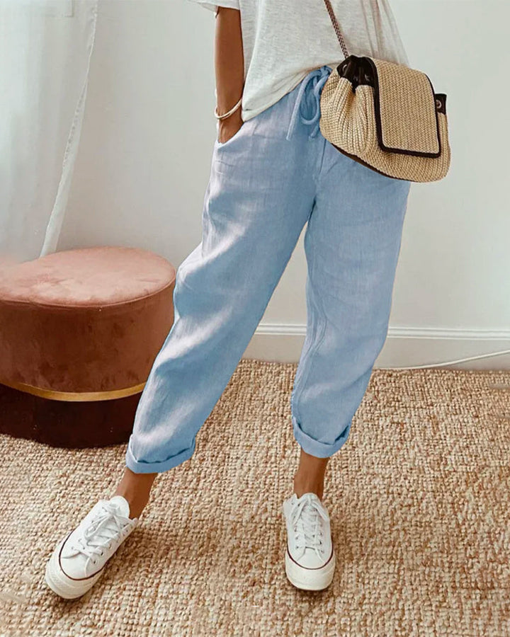 Zara | Lightweight Anti-Sweat Linen Trousers