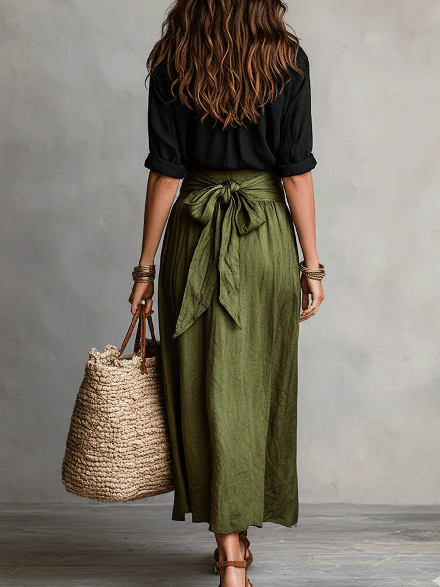 Vera™ | Two-Piece Top and Midi Skirt Set