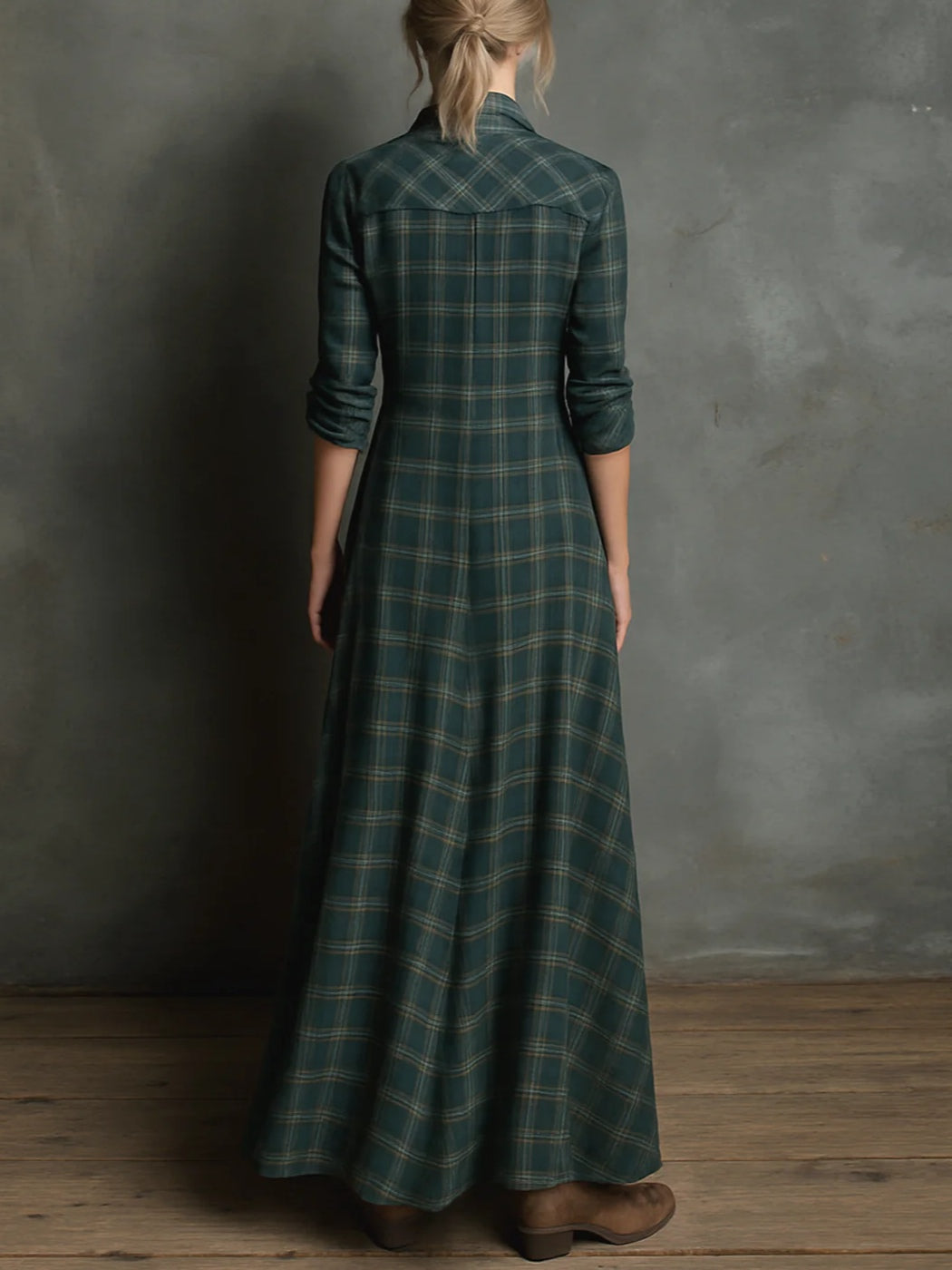 Valentina™ | Classic Plaid Shirt Dress