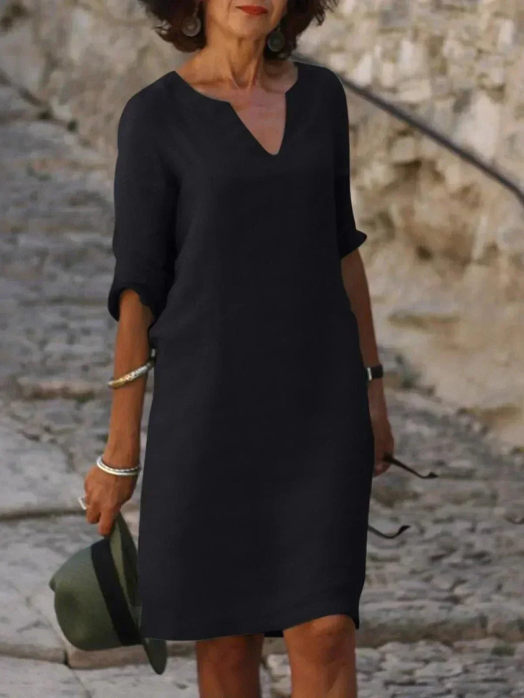 Beth™ | Relaxed V-Neck Dress