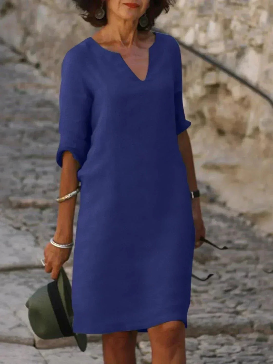 Beth™ | Relaxed V-Neck Dress