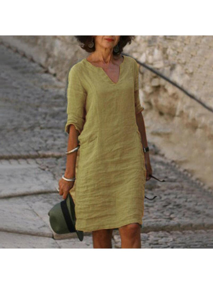 Beth™ | Relaxed V-Neck Dress