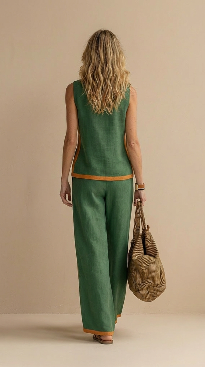 Mia™ | Linen and Cotton Breezy Two-Piece Set