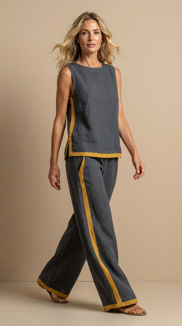 Mia™ | Linen and Cotton Breezy Two-Piece Set
