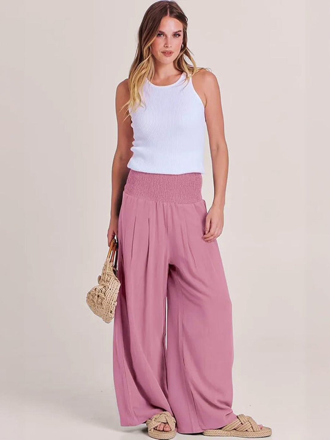 Elizabeth™ |  High-Waist Cotton Linen Palazzo Pants