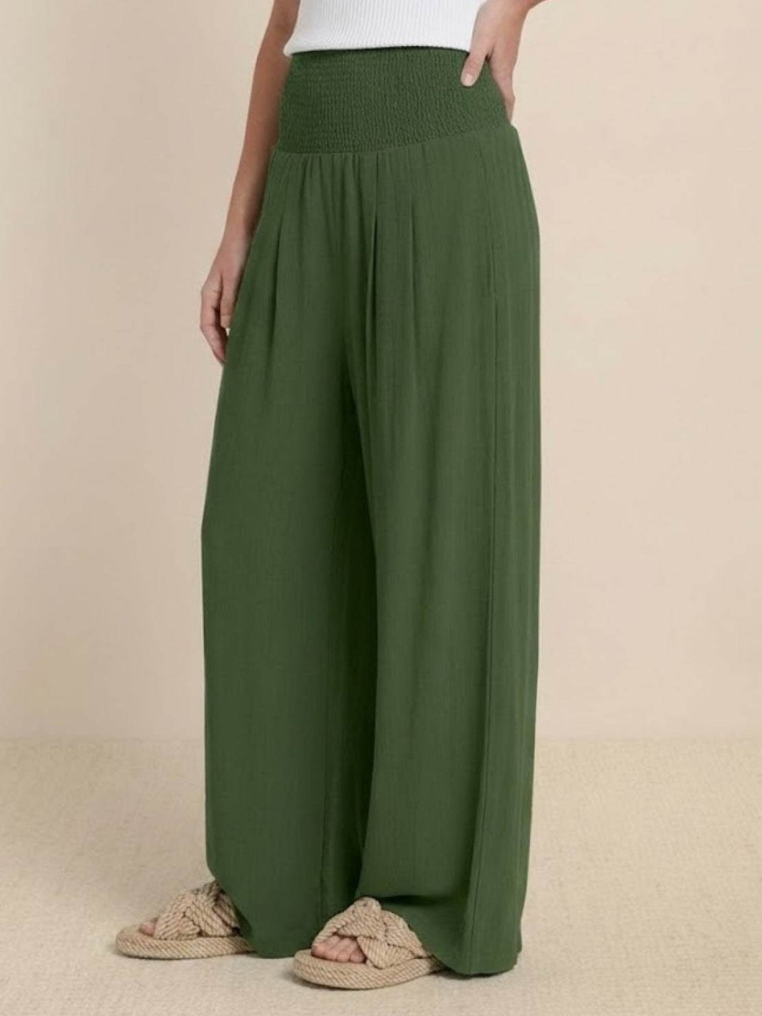 Elizabeth™ |  High-Waist Cotton Linen Palazzo Pants