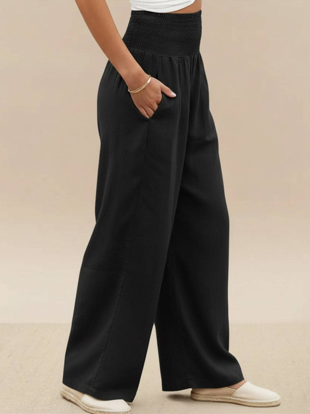 Elizabeth™ |  High-Waist Cotton Linen Palazzo Pants