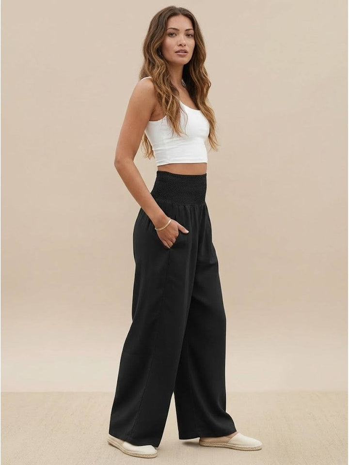 Elizabeth™ |  High-Waist Cotton Linen Palazzo Pants