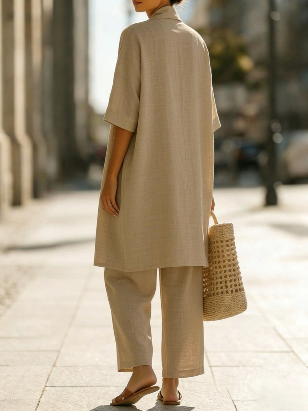 Terisa™ | Effortless Linen-Cotton Three-Piece Set