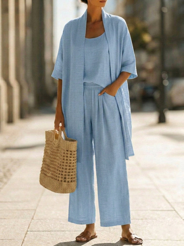 Suze™ | Effortless Linen-Cotton Three-Piece Set