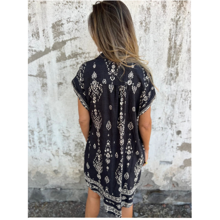 MICA™ | Vintage Boho Shirt Dress