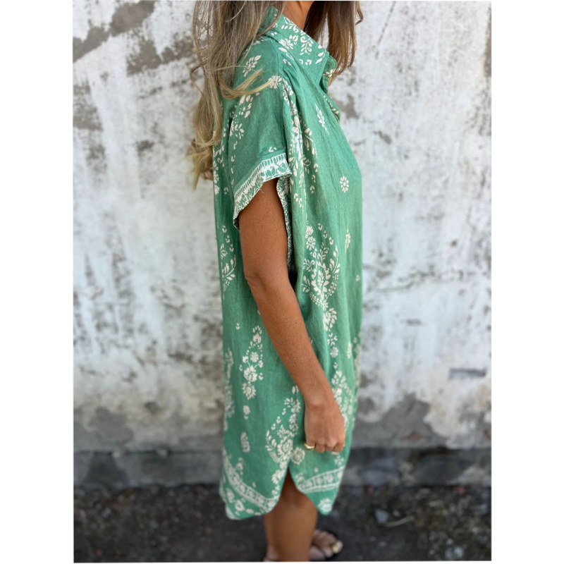 MICA™ | Vintage Boho Shirt Dress