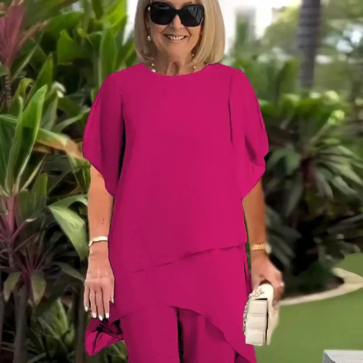 Herlene | Chic Asymmetric Top & Trouser Set