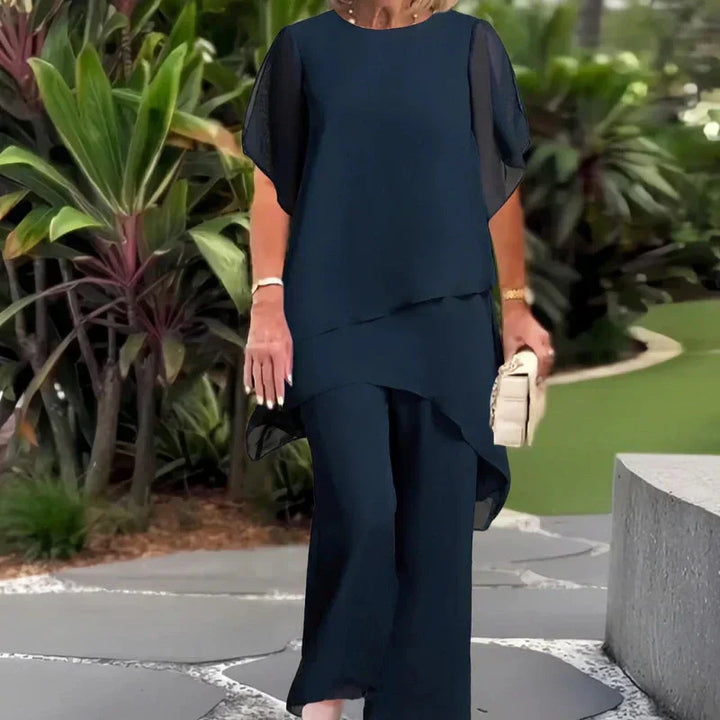 Herlene | Chic Asymmetric Top & Trouser Set